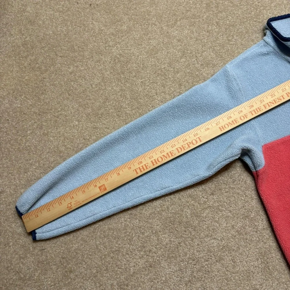 Patagonia Synchilla Fleece Jacket‎ Youth Large 12 Blue Red Snap-T Colorblock